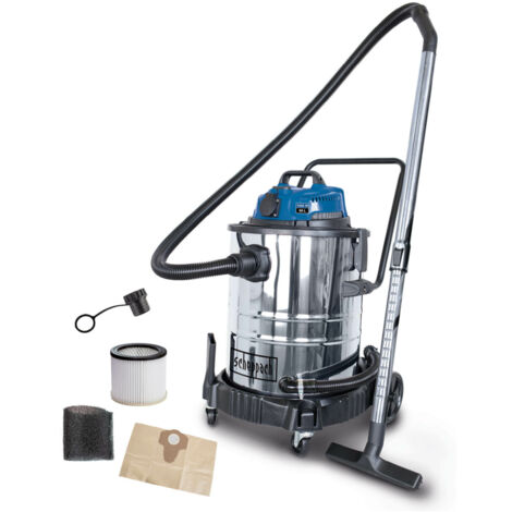 Scheppach Aspirateur eau et poussière ASP50-ES - 1400W - Multi-usages - Cuve de 50L - 19000Pa de puissance d'aspiration - Roulettes mobiles facilitant le transport