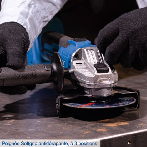 Meuleuse D'angle HYCHIKA 1200W - 125mm, 5000-12000 Tr/min, 6 Vitesses - Avec Disques Et Protection