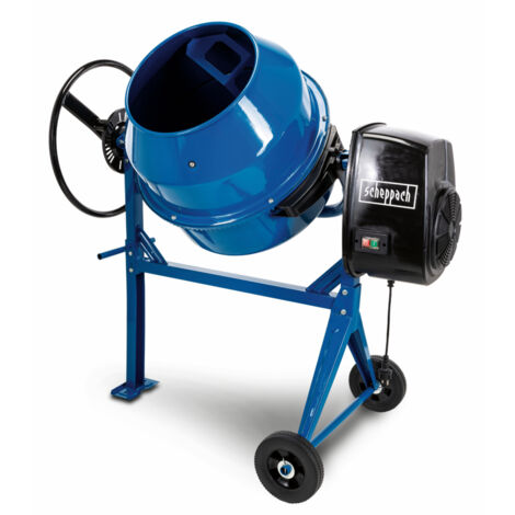 Scheppach Bétonnière MIX140 - Puissance 550 W - Tension 230 V - Capacité 140L - 26,6 tour/min