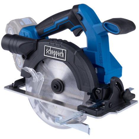Scheppach Scie Circulaire sans fil IXES 20V - BC-HCS165-X - Brushless - 4500min-1 - Lame Ø165mm - Softstart - Inclinaison 45° - Profondeur 55mm - Vendue sans batterie ni chargeur