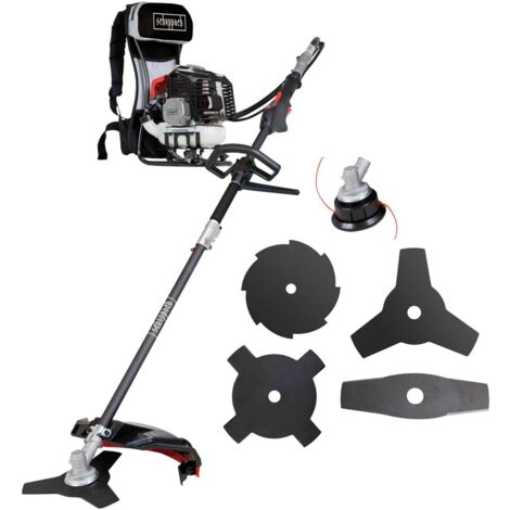 Scheppach Débroussailleuse Thermique BCH5300BP - Moteur 2T - 2en1: Débroussailleuse, Coupe-bordure - Anti-vibration - Largeur de coupe 450/255mm - Tap'N'Go - Entretien de grande taille