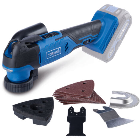 Scheppach Outil Multifonction sans fil IXES 20V - C-MT40-X - 40000min-1 - Fixation rapide - Multiples positions - Idéal pour gaucher ou droitier - Vendue sans batterie ni chargeur