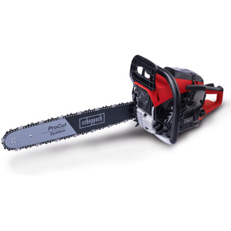 Scheppach Tronçonneuse thermique PCS46 - moteur 2 temps - 46 cm³ - Ø coupe max 43 cm - longueur guide chaine 45 cm - frein de chaine