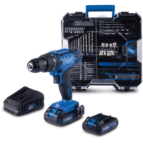 Scheppach Coffret Perceuse Visseuse sans fil IXES 20V - C-DTB74/2-X - Couple 50nM - 1550min-1 - Avec 2 batteries, 1 chargeur et 74 accessoires inclus (1/5)