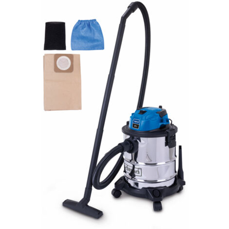 Scheppach Aspirateur eau et poussières 3en1 VC20 - 1300W - puissance d'aspiration max 20 kPa - 20L - longueur du flexible 2 m - accessoires inclus