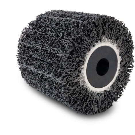 Scheppach Brosse en carbure de silicium pour surfaceuse MRS1300 Brosse de rechange - Largeur 100mm - Ø120mm - Pour le ponçage & le dénudage du métal à la préparation au soudage -Brosse de remplacement