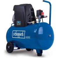 Scheppach Compresseur d’air HC63 – 1500 W – 230 V – 10 bar – Cuve de 50 L – Débit d’aspiration 220 L/min – 97 dB