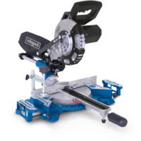 Scheppach Scie à onglet HM185 – 1400 W – Lame 185 mm – Largeur de coupe 240 mm – Lame inclinable à -45° – Laser de précision