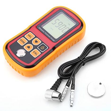Jauge d'Épaisseur Ultrasonique Numérique, 1.2-220mm Appareil de Contrôle d'Épaisseur de Revêtements Portable, LCD Moniteur d'Essai de Largeur d'Acier