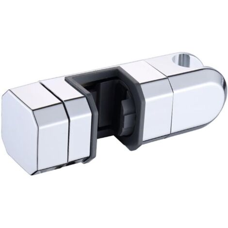 Support de pommeau de douche universel – Compatible barres 15mm/30mm – Hauteur et angle réglables – ABS résistant aux rayures – Finition chromée (1/5)