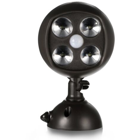 Projecteur à détecteur de mouvement LED étanche IPX5 – 6W 660 lumens – Installation sans fil pour escaliers et jardins (1/5)