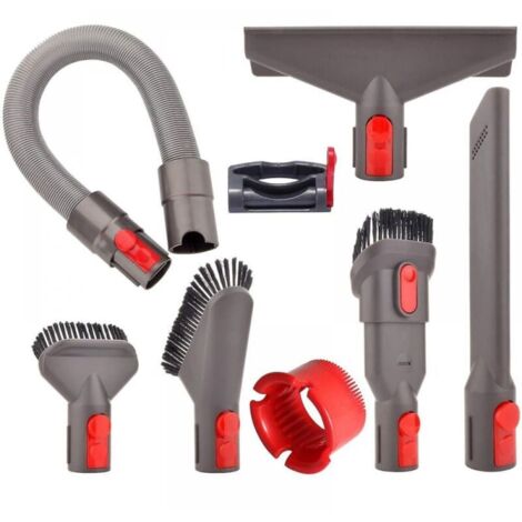 Ensemble d'accessoires pour outils 8 pièces pour Dyson V15 V11 V10 V7 V8 Gris, accessoires pour ensemble combiné Dyson