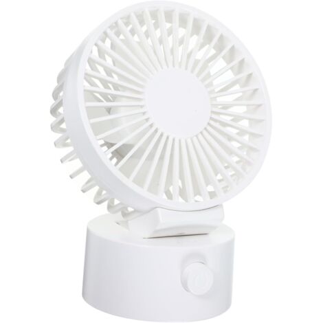 1pièce Petit Ventilateur De Bureau Usb Portable Ventilateur De Table Compact Avec Fonction Oscillante Pour Intérieur Et Extérieur Blanc