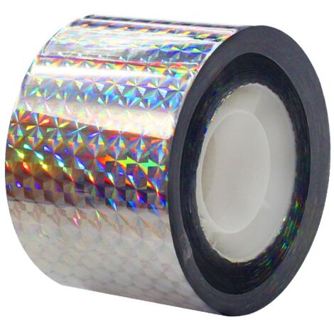 Ruban anti-oiseaux 4.8cm80M ruban anti-pigeons double face ruban anti-oiseaux double face repoussant les oiseaux brillants holographiques pour effrayer les oiseaux et les oiseaux