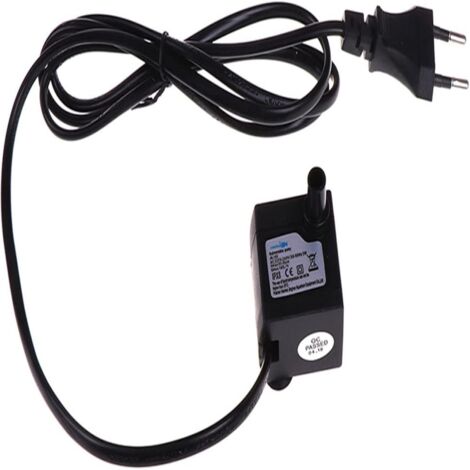 Mini pompe submersible réglable silencieuse et étanche avec ventouse pour fontaine d'aquarium, prise UE 220-240 V