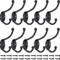 10 Pcs Rétro Crochet Patère Porte Manteau Mural Vintage Crochet de Porte Métal pour Salle de Bain Cuisine Chambre Entrée