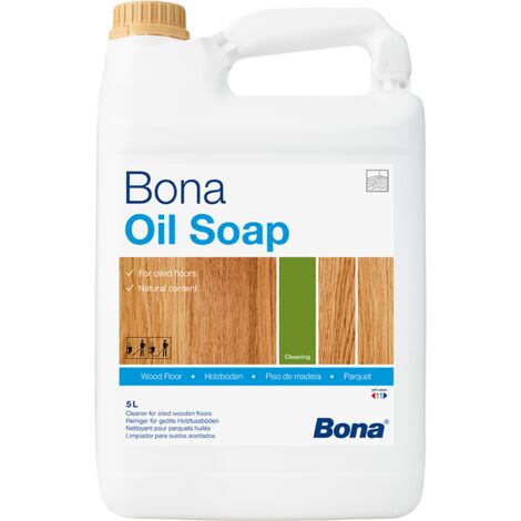 Nettoyant parquet huilé 5L – Concentré à base d'huile végétale – Pour entretien régulier et protection du bois – Bona
