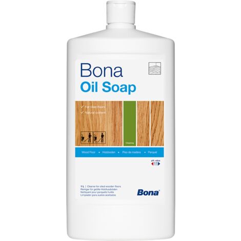 Nettoyant parquet huilé concentré 1L – À base d’huile végétale – Nettoie et protège le bois – Pour entretien régulier – Bona