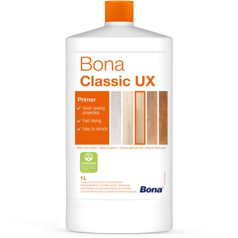 Primaire monocomposant pour parquets non traités – Vernis acrylique/polyuréthane – 1L – Séchage rapide 1 à 2h – Compatible chauffage au sol – Bona