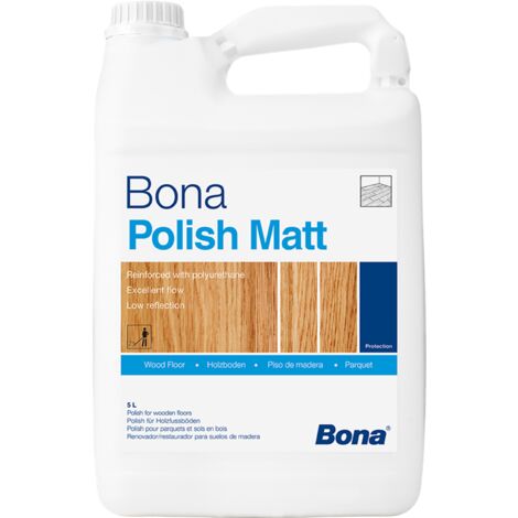 Polish Mat Pour Parquets Pro Bona - Rénovateur Parquet - en Phase Aqueuse pour Parquets Vernis - 5L