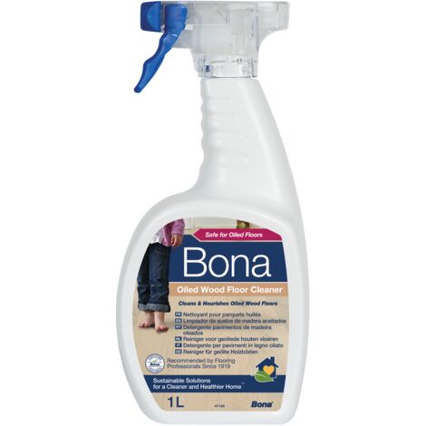 Bona - Nettoyant Pour Parquets Huilés - Spray 1L - Nettoyant Parquet Huilés - Produit Nettoyant Sol - Sans Résidu & Sèche Rapidement