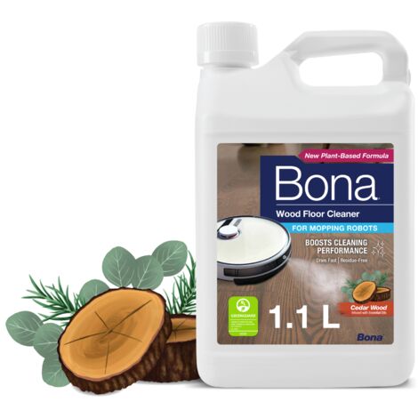 Bona - Nettoyant Sols en Bois Bona pour Robots Laveurs 1,1L - Produit Robot Laveur Sol - Detergent Robot Laveur - Produit Robot Aspirateur Laveur Sol