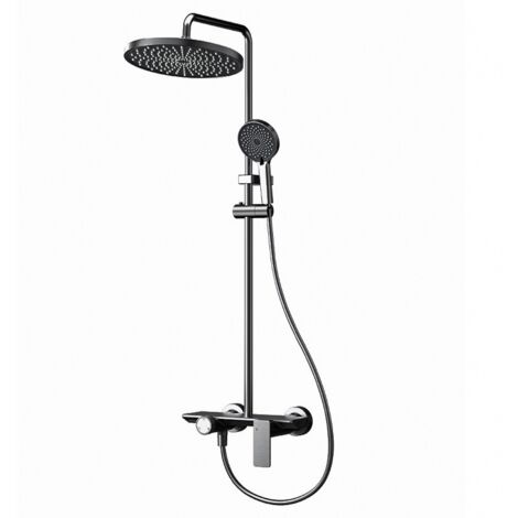 Colonne de douche avec Interrupteur à bouton 3 modes de fonctionnement Gris titane (1/5)