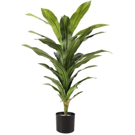 Vicmhuang – Plante verte artificielle Dracaena Fragrans 100 cm – Fausse plante décorative en plastique – Pour décoration intérieure maison et bureau
