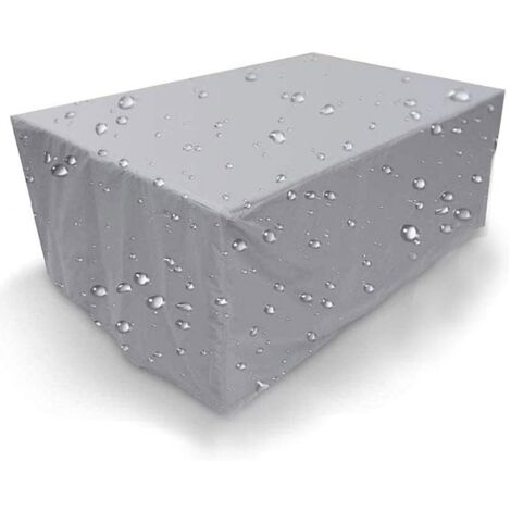 Housse pour mobilier de jardin 115×115×70cm Grise (1/5)