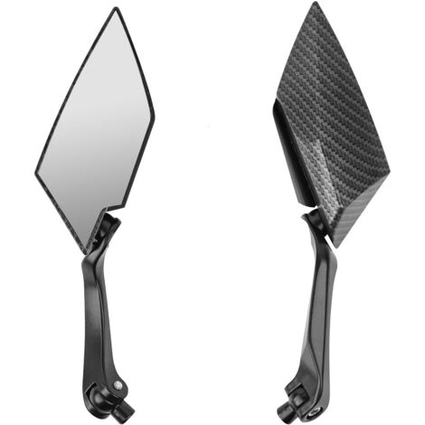 Rétroviseurs moto universels – Aluminium noir – Vision ajustable 360° – Compatible barres 22mm – Lot de 2 rétroviseurs