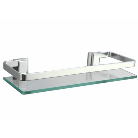 Tablette Étagère de Salle de Bain en Verre Trempé Murales 58.5X12X5.5cm