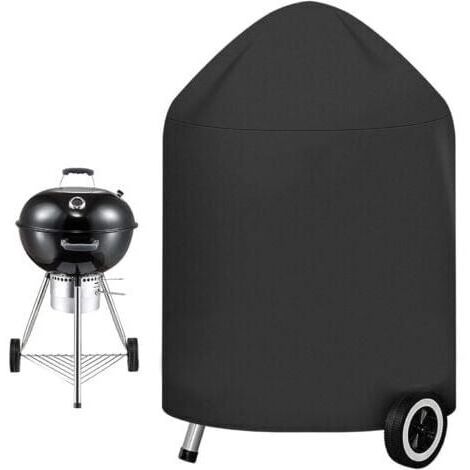 Vicmhuang – Housse de barbecue ronde imperméable en tissu Oxford 70x96cm – Résistante à l'eau et aux déchirures – Cordon de serrage pour ajustement (1/5)