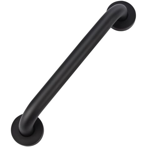 Barre de maintien Balustrade de salle de bains main courante antidérapante acier inoxydable 43.5cm Noir (1/7)