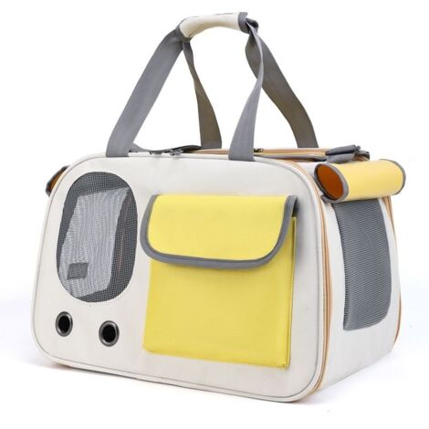 Sac de Transport à Parois Souples pour Animal de Compagnie Respirant et Pliable 45x26x28cm