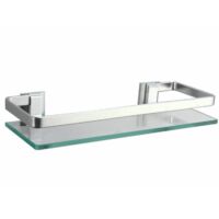 Tablette Étagère de Salle de Bain en Verre Trempé Murales 58.5X12X5.5cm