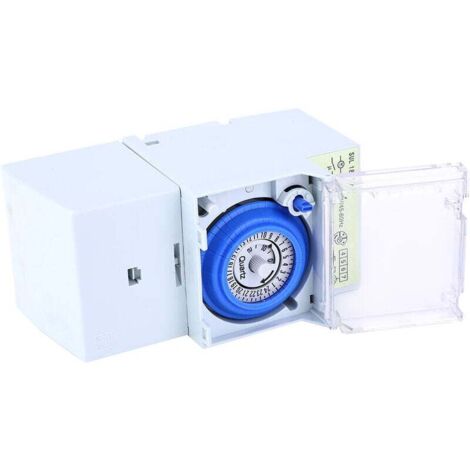 Decdeal Minuterie mécanique SUL181h 24h modulaire interrupteur relais 110-230V 16A