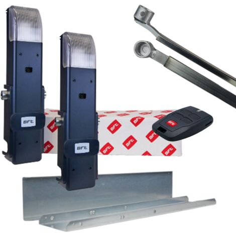 BFT – Kit de motorisation porte de garage basculante à contre-poids 24V – Surface d'action 10m² – Moteurs autobloquants – Vitesse d'ouverture 20s