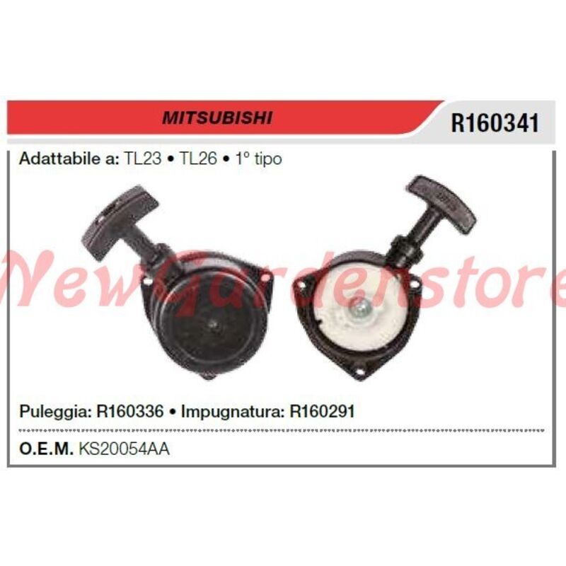 Démarreur à Cliquet Pour Débroussailleuse Mitsubishi TU26/TL26/TL23 - Compatible Moteurs GX22, GX31, Motoculteur FG100 - Remplace KS20054AA