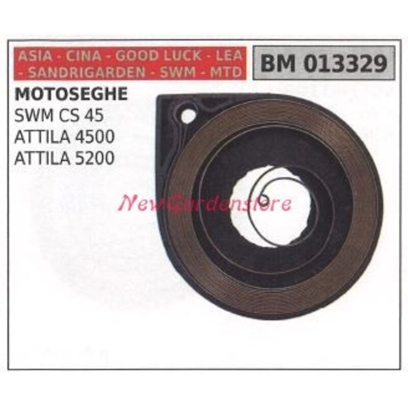 Kit Démarreur Tronçonneuse - Poulie Et Ressort Pour Modèles 4500, 5200, 5800 (45cc, 52cc, 58cc) - Lot 3 Pièces