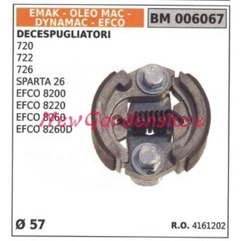 Embrayage Pour Débroussailleuse Oleomac 753 / Efco / Emak - Diamètre 76 Mm Réf 4191153AR - Neuf Italie