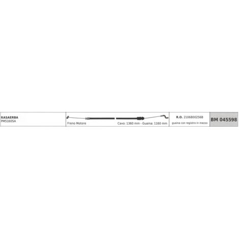 MOWOX câble frein moteur tondeuse PM5160SA câble 1360mm gaine 1160mm avec registre