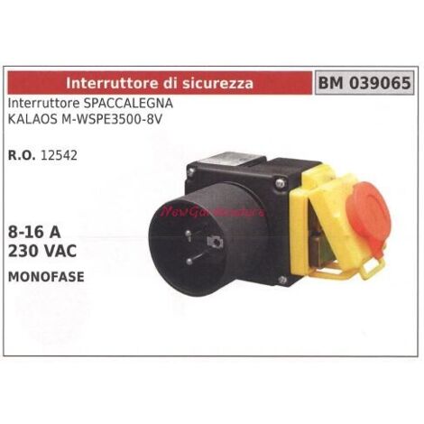 Interrupteur Séparateur De Bûches - Protection Étanche 250V Pour Fendeuse