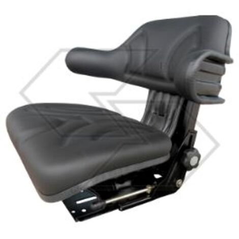 Siège enveloppant en pvc noir pour tracteur agricole NEWGARDENSTORE A03095