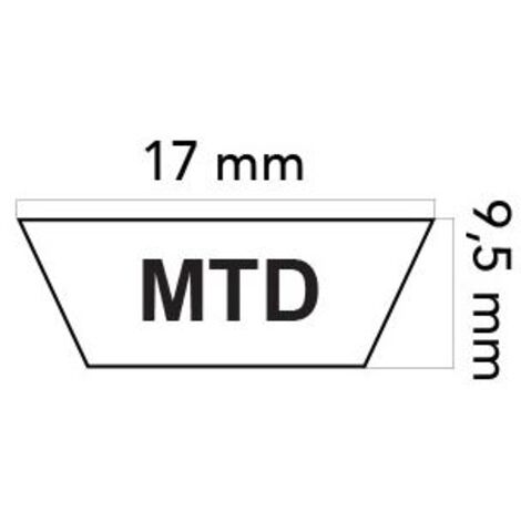 Courroie MTD H180 42" tracteur de pelouse 754-0338 613338 (1/2)