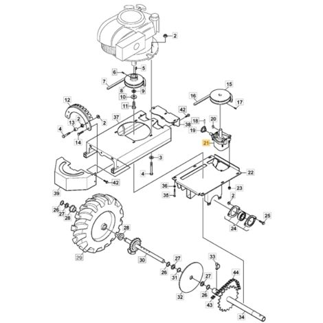 Boîte de vitesses STIGA pour machine à trancher NT 60 1126-8074-01 (1/2)
