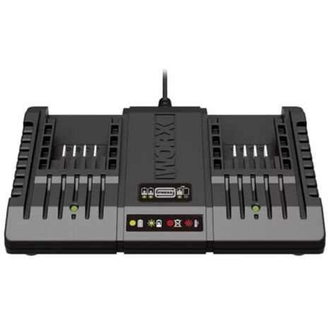 DUAL PORT WORX WA3772 DUAL PORT chargeur pour batterie lithium-ion 20V temps de charge 3 - 5 heures (1/2)