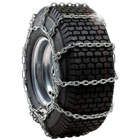 Paire de chaînes à neige RUD roue pneu tracteur de pelouse 22x10.00-10 23x8.50-12