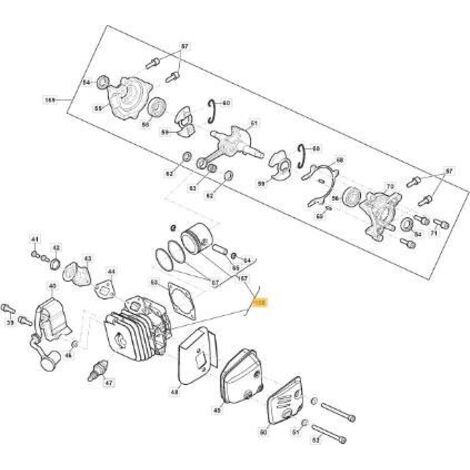 CYLINDRE-PISTON SP316-SP316C ORIGINAL STIGA - 118804809/1