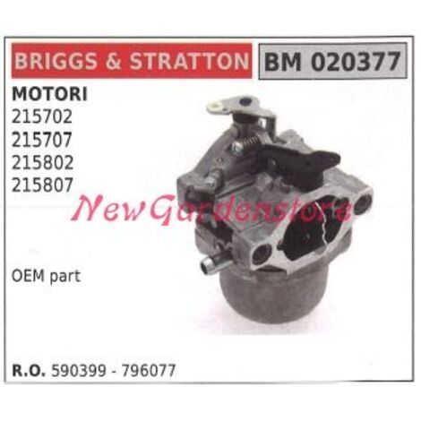 Carburateur B&S à cuve pour tondeuse à gazon B&S 215702 020377
