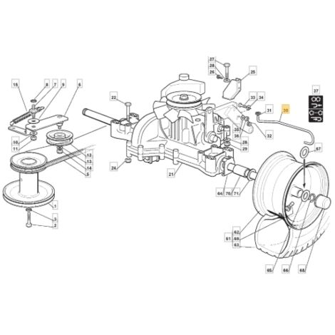 Tige de déverrouillage de l'unité du tracteur 1228H ORIGINAL STIGA 127034069/0 (1/2)